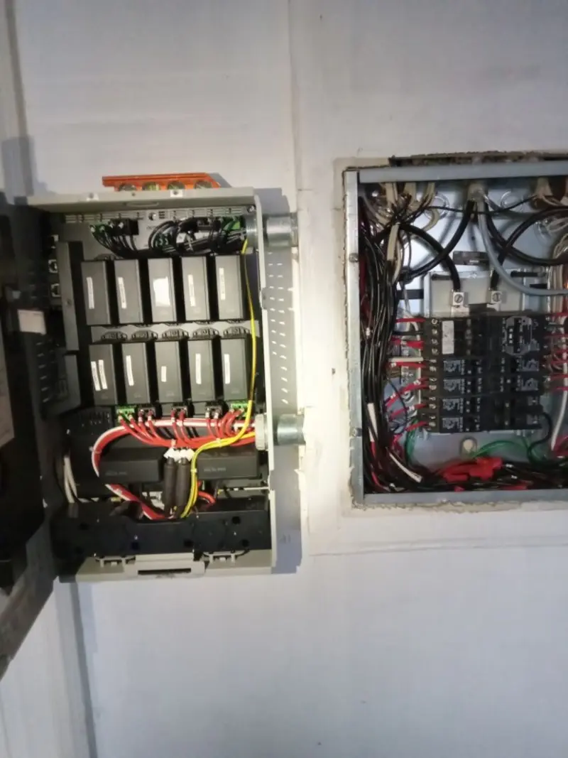 Electrical panel upgrade completed for Security Camera Wiring in Maplewood